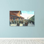 Zugreisende entfällt der Boarding Leinwanddruck (Insitu (Holzboden))