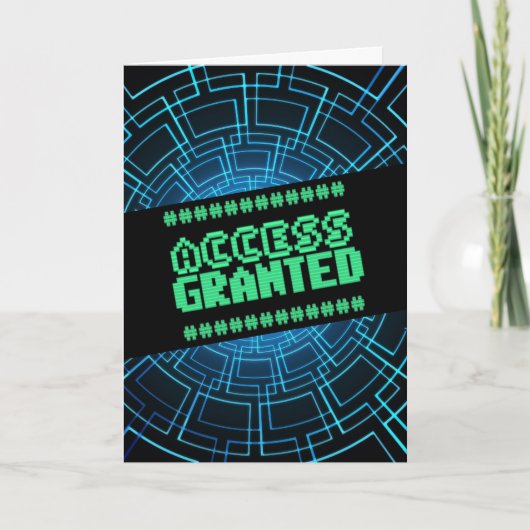 ZUGRIFF AUF DIE GEBURTSTAGS-COMPUTERKARTE KARTE (Vorderseite)