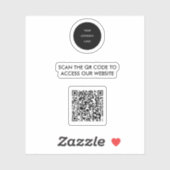 Zugriff auf die QR-Logos-Website Aufkleber (Blatt)