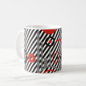 Zugriff | schwarze Streifen Kaffeetasse (Vorderseite Links)