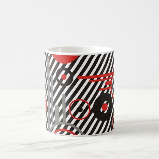 Zugriff | schwarze Streifen Kaffeetasse (Mittel)