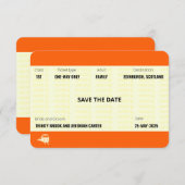 Zugschein | Hochzeit Save the Date Family Einladung (Vorne/Hinten)