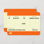 Zugschein Inspiriert | Gay Wedding RSVP (Vorne/Hinten)