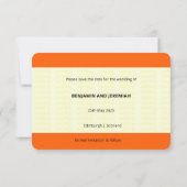 Zugschein Inspiriert | Gay Wedding Save the Date Einladung (Rückseite)