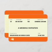 Zugschein Inspiriert | LGBTQ+ Gay Wedding Einladung (Vorne/Hinten)