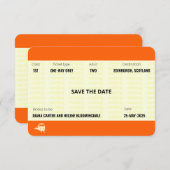 Zugschein Inspiriert | LGBTQ+ Save the Date Einladung (Vorne/Hinten)