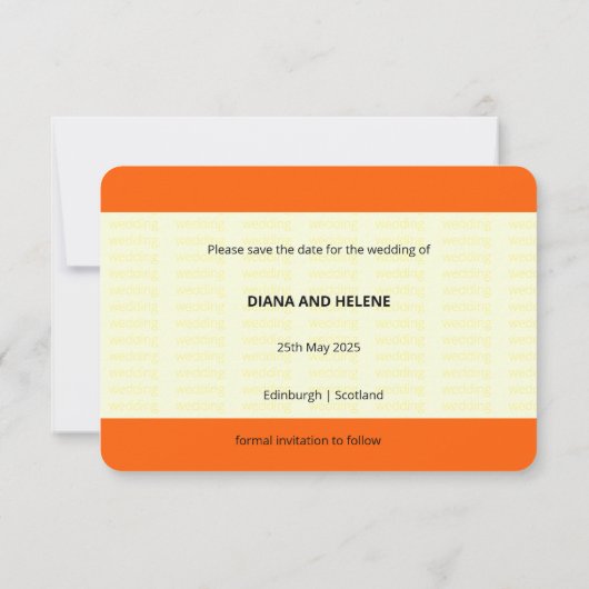 Zugschein Inspiriert | LGBTQ+ Save the Date Einladung (Rückseite)