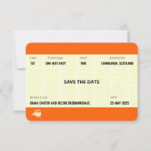 Zugschein Inspiriert | LGBTQ+ Save the Date Einladung (Vorderseite)