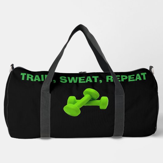 Zugschweiß-Wiederholung - Motivierend Gym-Beutel Duffle Bag (Vorderseite)