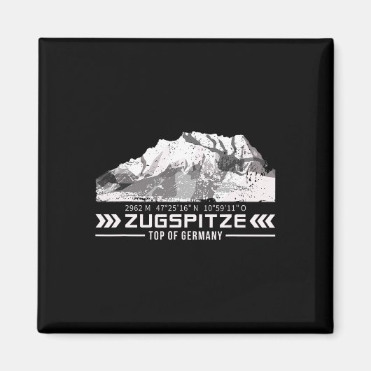 Zugspitze Alps Wetterstein Mountains Hiking Climbi Magnet (Vorne)