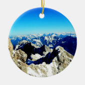 Zugspitze Deutsche Alpen Keramik Ornament (Vorne)