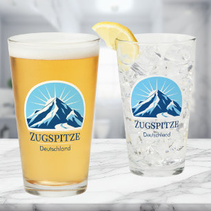 Zugspitze Deutschland Berg Skigebiet Bierglas Glas