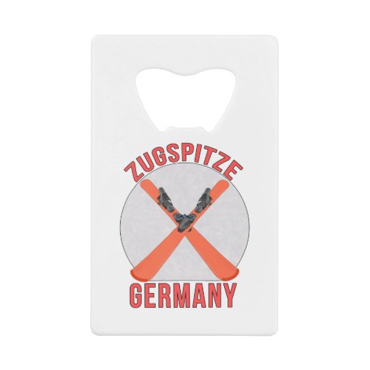 Zugspitze, Deutschland Geldbeutel Flaschenöffner (Vorderseite)