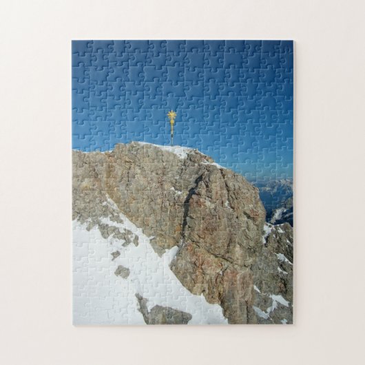 Zugspitze Deutschland Gipfelkreuz Puzzle (Vertikal)