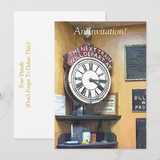 ZUGSTATIONEN EINLADUNG (Vorne/Hinten)