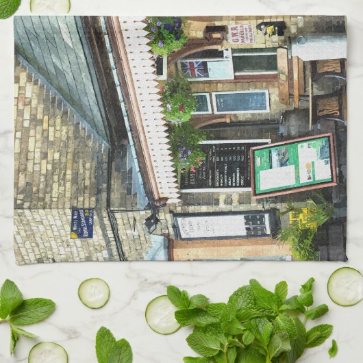 ZUGSTATIONEN GESCHIRRTUCH (Gefaltet)