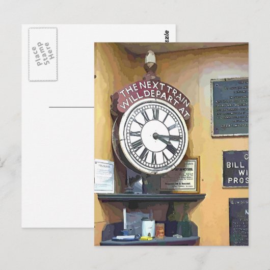 ZUGSTATIONEN POSTKARTE (Vorne/Hinten)