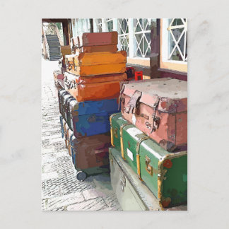 ZUGSTATIONEN POSTKARTE