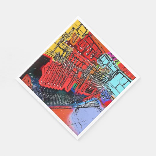 ZUGSTATIONEN SERVIETTE (Ecke)