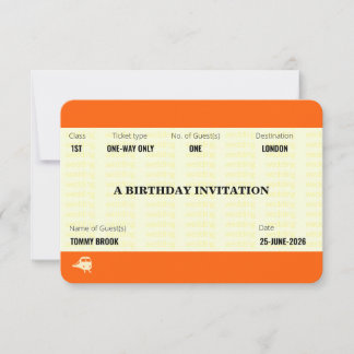 Zugticket inspiriert | Geburtstag Einladung