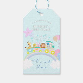 Zugtiere Baby Pastel Blue Geschenkanhänger