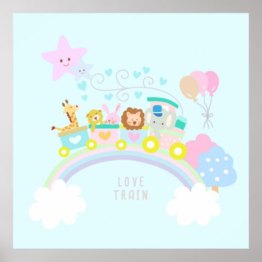 Zugtiere blau poster (Vorne)