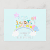 Zugtiere blau postkarte (Vorderseite)