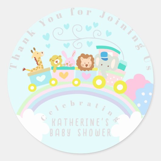 Zugtiere blau runder aufkleber (Vorderseite)