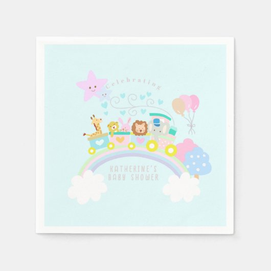 Zugtiere blau serviette (Vorderseite)