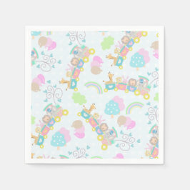 Zugtiere blau serviette