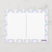 Zugtiere rosa postkarte (Rückseite)