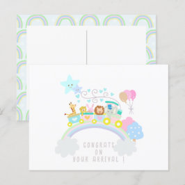 Zugtiere weiß postkarte