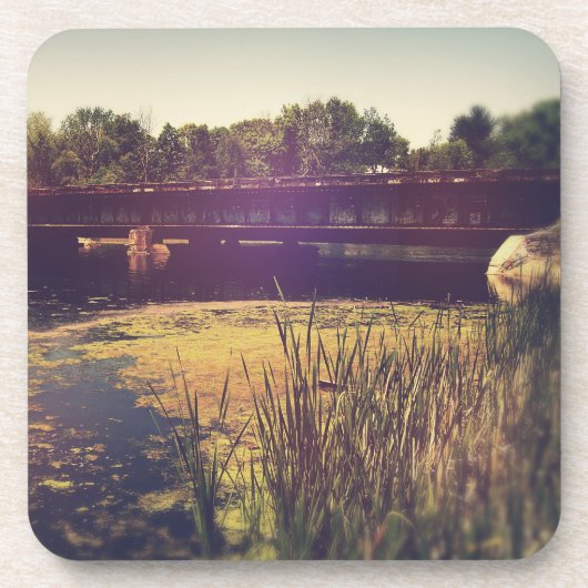 Zugtrassen auf dem Fluss Getränkeuntersetzer (Vorderseite)