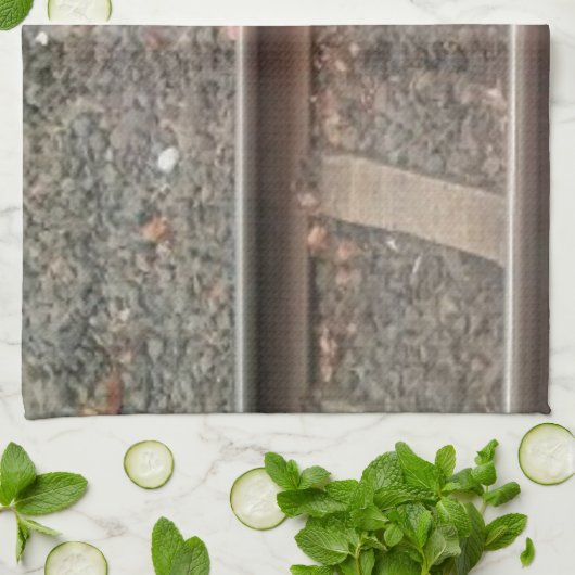 Zugtrassen, Bahn Geschirrtuch (Gefaltet)