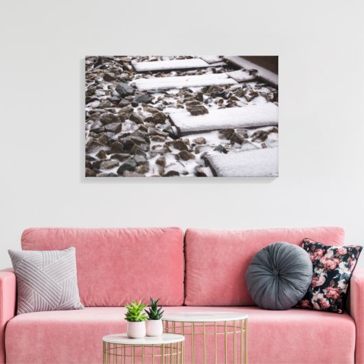 Zugtrassen im Schnee (Leinwand) Leinwanddruck (Insitu (Wohnzimmer))