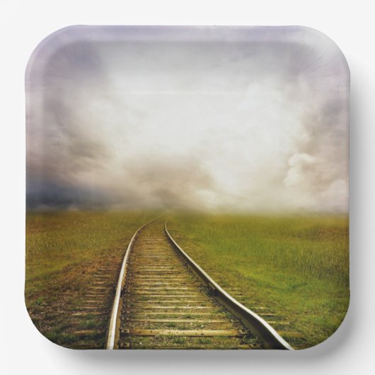 Zugtrassen Pappteller (Vorderseite)