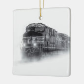 Zugtrassen Schwarz-Weiß Keramikornament (Links)