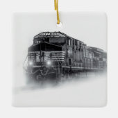 Zugtrassen Schwarz-Weiß Keramikornament (Vorderseite)