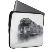 Zugtrassen Schwarz-Weiß Laptopschutzhülle (Vorne Rechts)