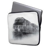 Zugtrassen Schwarz-Weiß Laptopschutzhülle (Vorderseite Links)