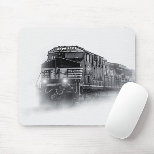 Zugtrassen Schwarz-Weiß Mousepad (Mit Mouse)