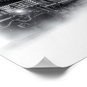 Zugtrassen Schwarz-Weiß Poster (Ecke)