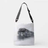 Zugtrassen Schwarz-Weiß Tragetaschen Mit Langen Trägern (Vorderseite)