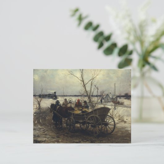 Zugtreffen Postkarte (Stehend Vorderseite)