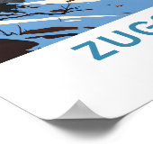 Zugtrotz Germany Travel Print Poster (Ecke)