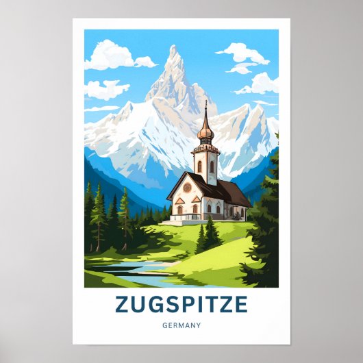 Zugtrotz Germany Travel Print Poster (Vorne)