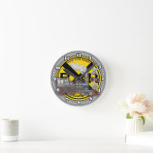Zugüberquerung runde wanduhr (Zuhause)