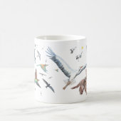 Zugvögel, die ihre Flüge aufspüren Illustration Kaffeetasse (Mittel)