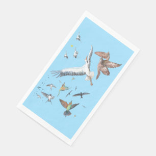 Zugvögel, die ihre Flüge aufspüren Illustration Serviette