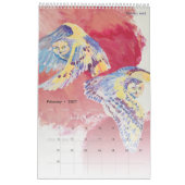 Zugvögel Kunst Kalender (Feb 2027)